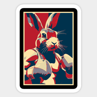 Boxing Rabbit HOPE Sticker